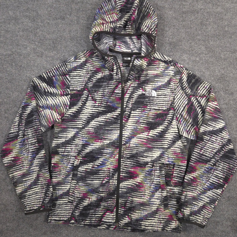 The North Face Easy Wind‎ Full Zip Jacket Mens M Multicolor AOP WindWall Hooded
